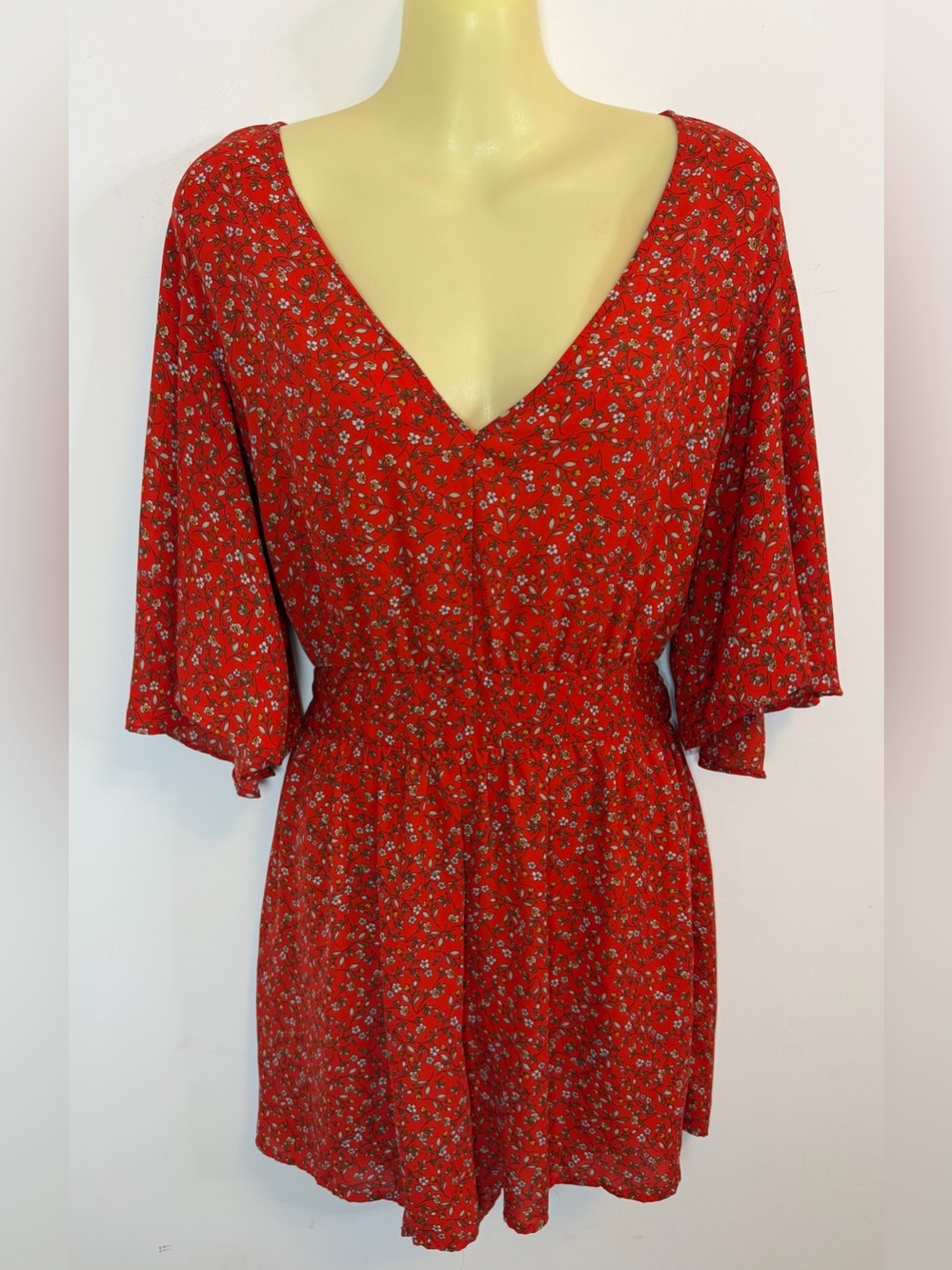 Jack by BB Dakota Red Floral Romper